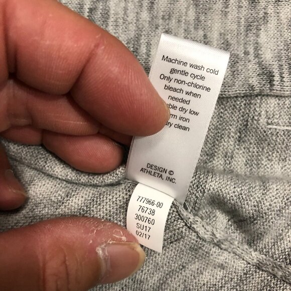 Athleta Cardigan Sleeveless Wrap Pockets Casual Womens Heather Gray Sz Small - Picture 7 of 10